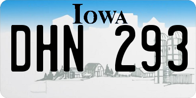 IA license plate DHN293