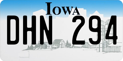 IA license plate DHN294