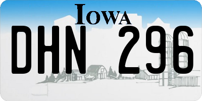 IA license plate DHN296