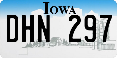 IA license plate DHN297