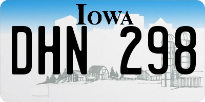 IA license plate DHN298