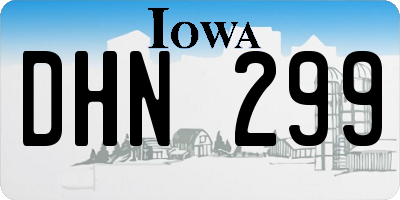 IA license plate DHN299