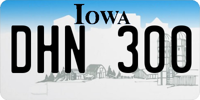 IA license plate DHN300