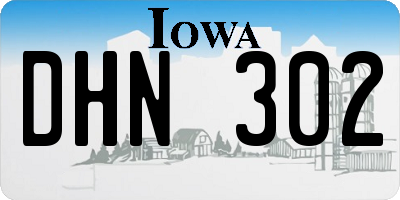 IA license plate DHN302