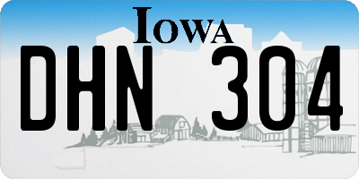 IA license plate DHN304