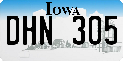 IA license plate DHN305