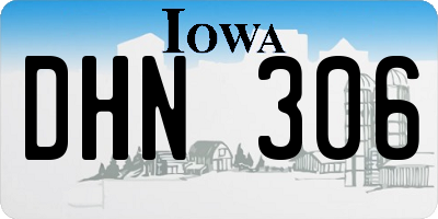 IA license plate DHN306