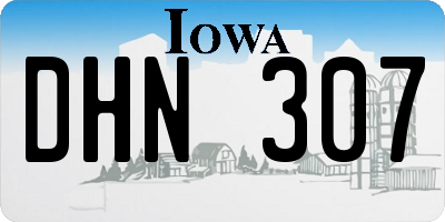 IA license plate DHN307