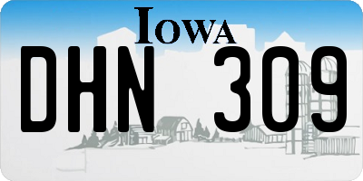 IA license plate DHN309