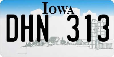 IA license plate DHN313