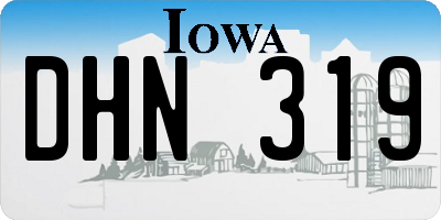 IA license plate DHN319