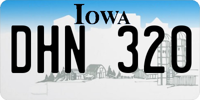 IA license plate DHN320