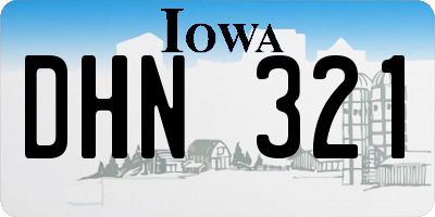 IA license plate DHN321