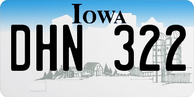 IA license plate DHN322