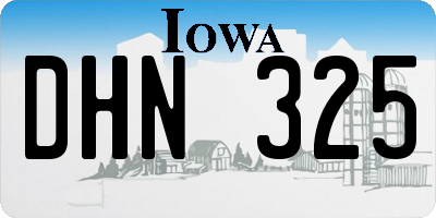 IA license plate DHN325