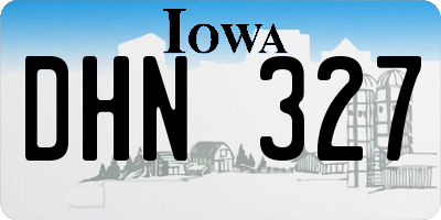 IA license plate DHN327