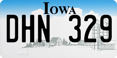 IA license plate DHN329