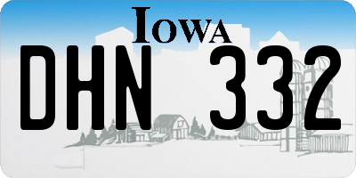 IA license plate DHN332