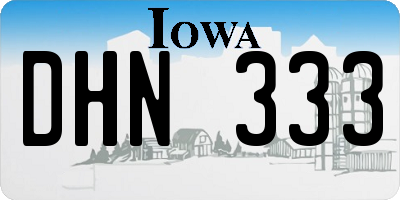 IA license plate DHN333