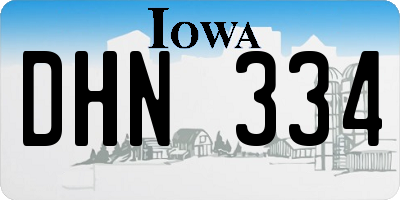 IA license plate DHN334