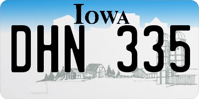 IA license plate DHN335