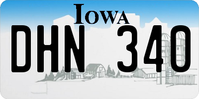 IA license plate DHN340