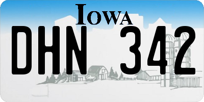 IA license plate DHN342