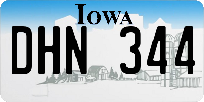 IA license plate DHN344