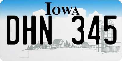 IA license plate DHN345