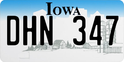 IA license plate DHN347