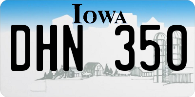 IA license plate DHN350