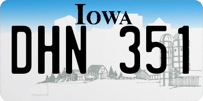 IA license plate DHN351