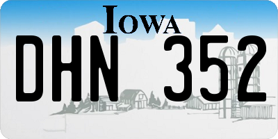 IA license plate DHN352