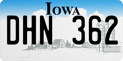 IA license plate DHN362