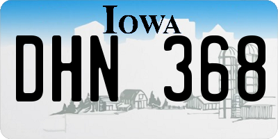 IA license plate DHN368