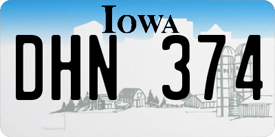 IA license plate DHN374