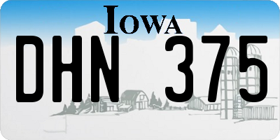 IA license plate DHN375