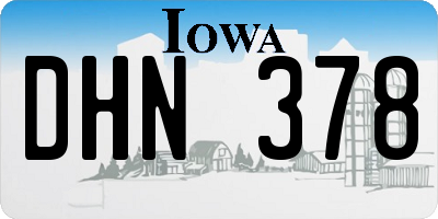 IA license plate DHN378