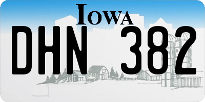 IA license plate DHN382