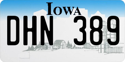 IA license plate DHN389