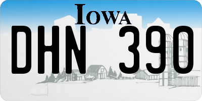 IA license plate DHN390