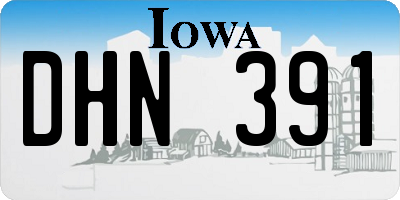 IA license plate DHN391