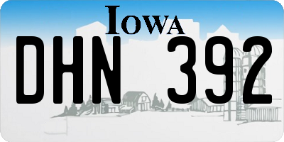 IA license plate DHN392