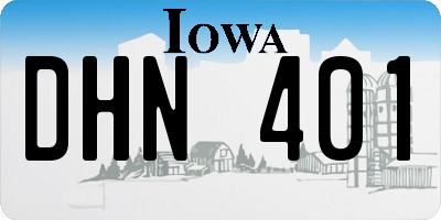 IA license plate DHN401