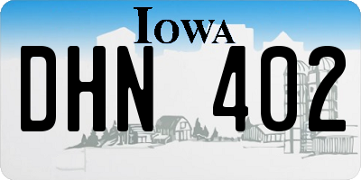 IA license plate DHN402