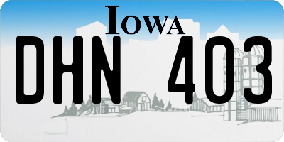 IA license plate DHN403