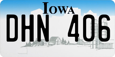 IA license plate DHN406