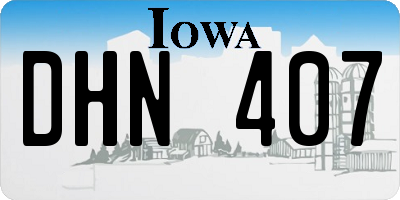 IA license plate DHN407