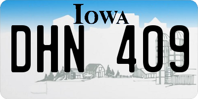 IA license plate DHN409