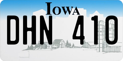 IA license plate DHN410